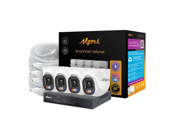 8.0 MP (4K) Набір для приміщень 4CH IP KIT 8MP 4xTurret FADA
