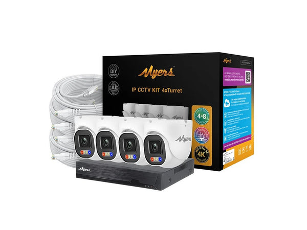 8.0 MP (4K) Набір для приміщень 8CH IP KIT 8MP 4xTurret FADA