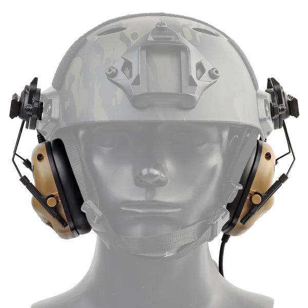 Активні навушники на шолом Active Helmet Headset Coyote