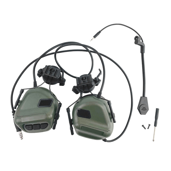 Активні навушники на шолом Active Helmet Headset Olive