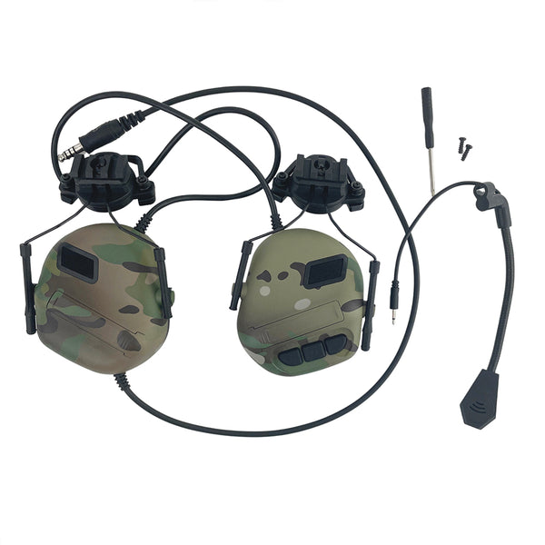 Активні навушники на шолом Active Helmet Headset Multicam